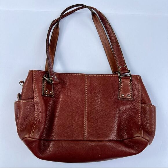Fossil Pebbled Leather Shoulder Bag - Redish Brown - Picture 8 of 12